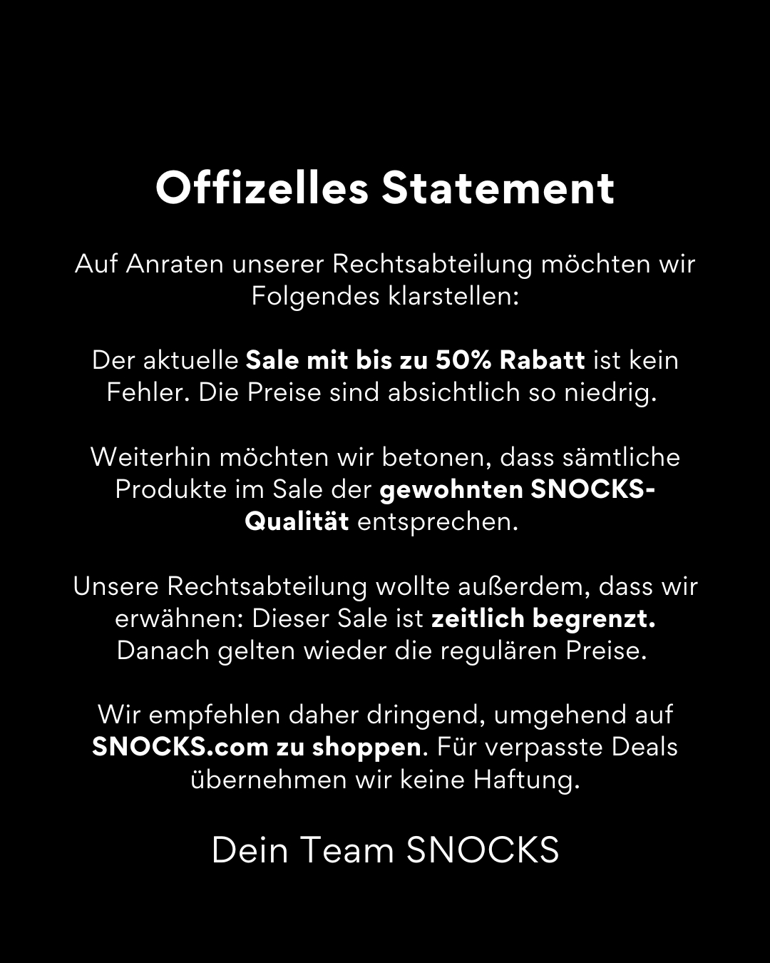 Snocks Facebook ad