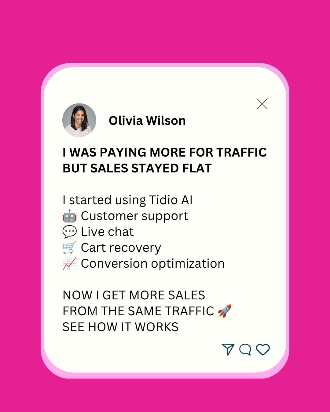 Tidio Facebook ad