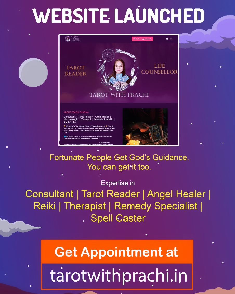 tarotwithprachi Facebook ad: Exciting news! my new website is live!