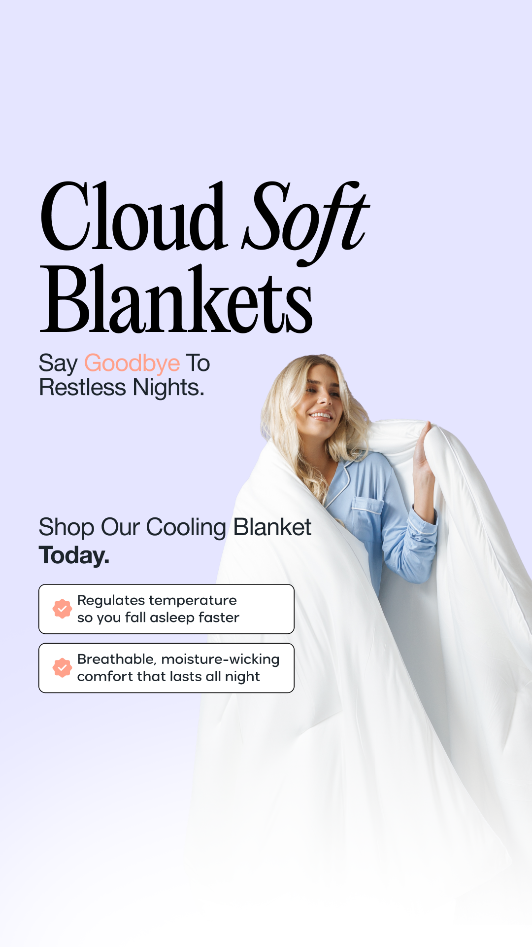 Mellow Comforters Facebook ad
