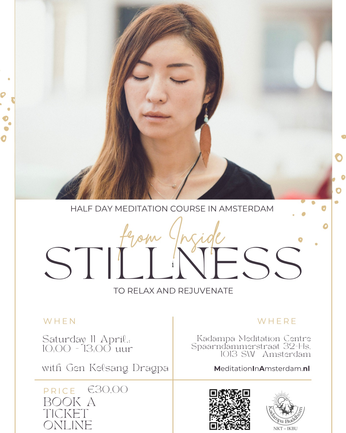 Kadampanederland Facebook ad: Half Day Course: Stillness from Inside - Kadampa…