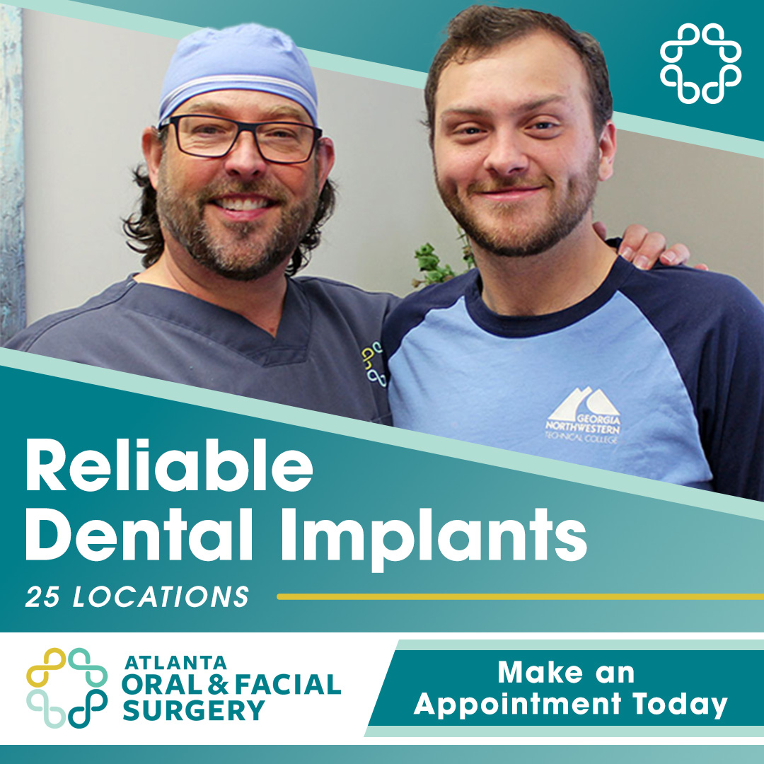 Atlanta Oral & Facial Surgery Facebook ad: Trust AOFS with Dental Implants!
