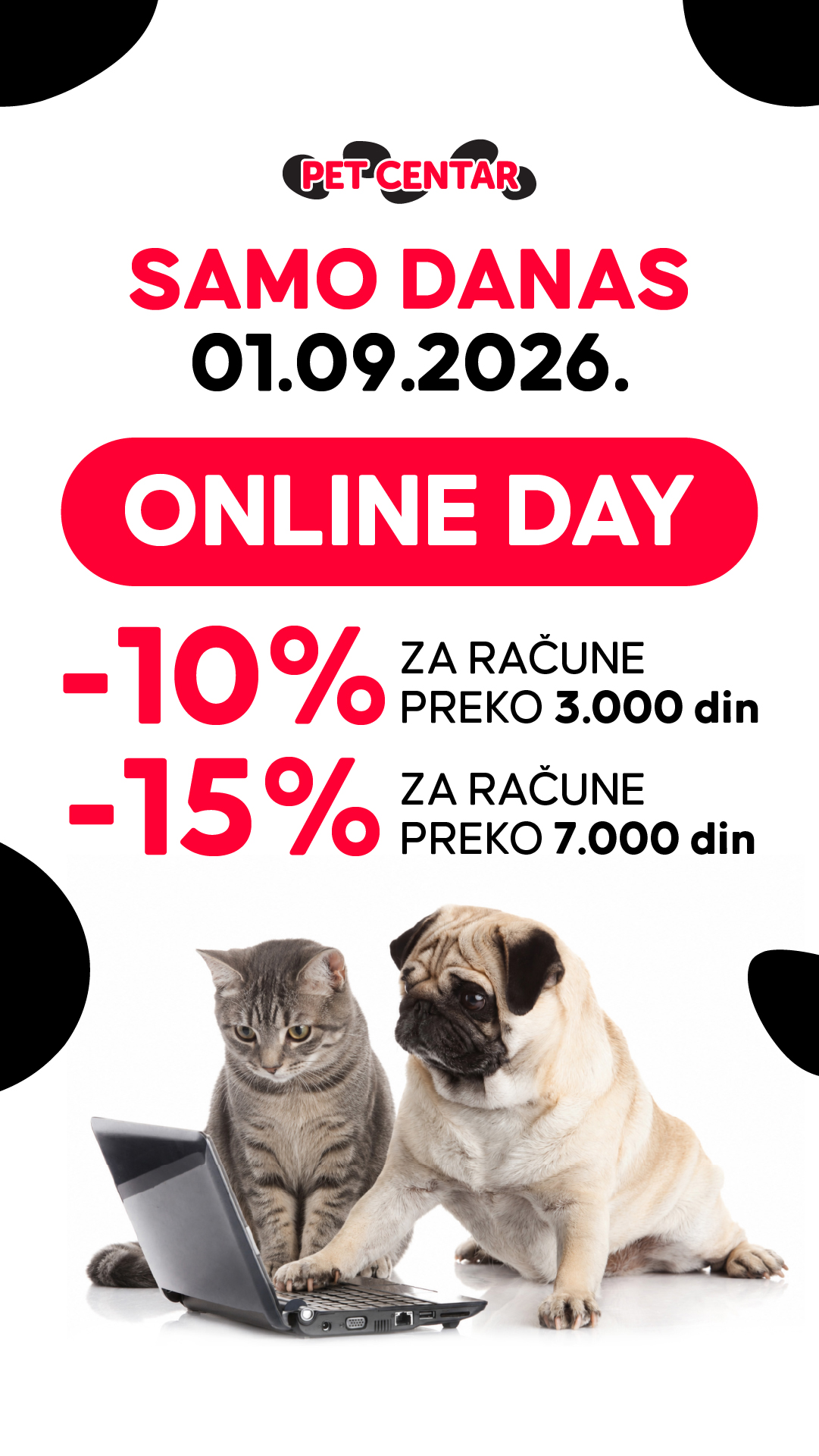 PET CENTAR Srbija Facebook ad: Do -15%