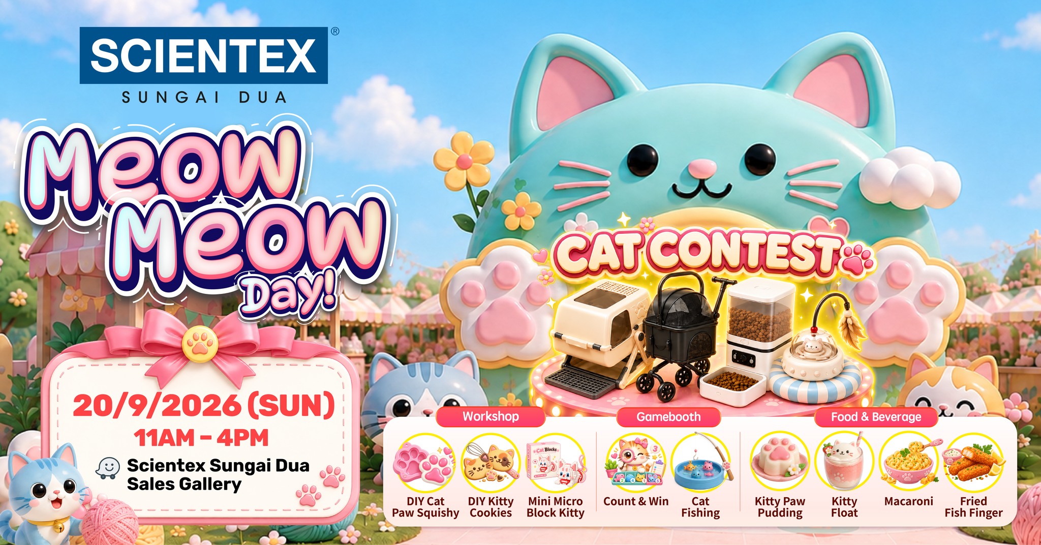 Scientex Penang Facebook ad: Meow Meow Day!