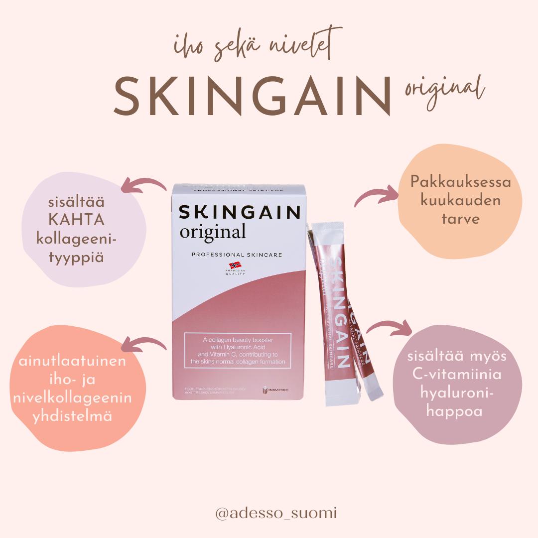 Adesso Nutraceuticals oy Facebook ad: Mikä tekee SKINGAIN originaalista ylivoimaisesti parhaan…