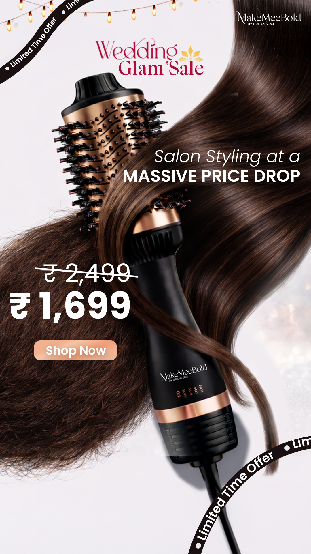 MakeMeebold Hair Styling Facebook ad