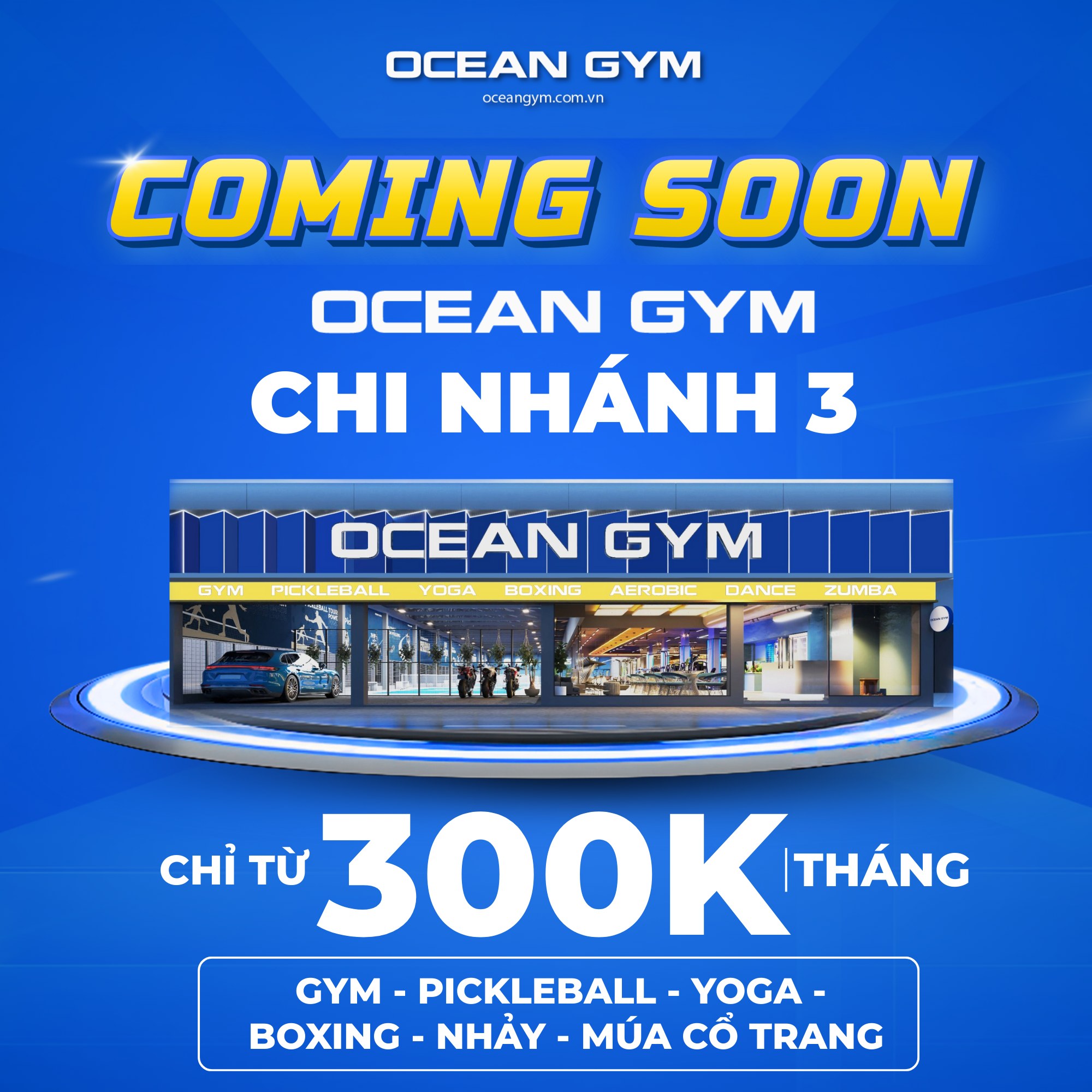 Ocean Gym Quận 12 Facebook ad: 𝐂𝐎𝐌𝐈𝐍𝐆 𝐒𝐎𝐎𝐍 | OCEAN GYM CHI NHÁNH 3