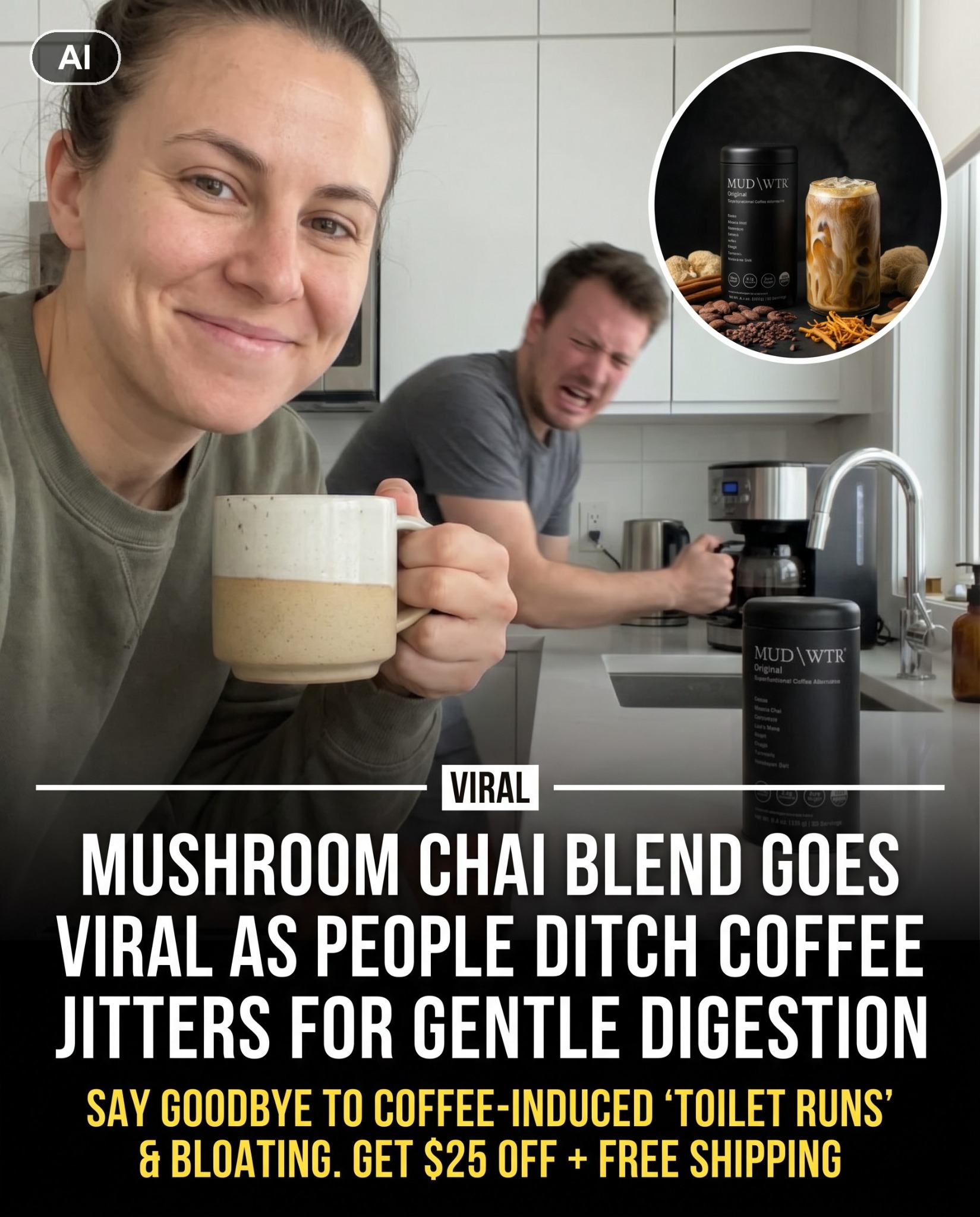 MUD\WTR Facebook ad