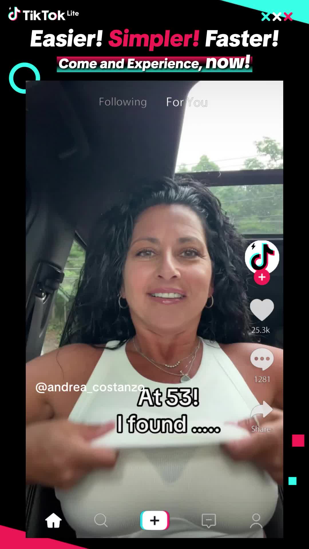 TikTok Lite Facebook ad