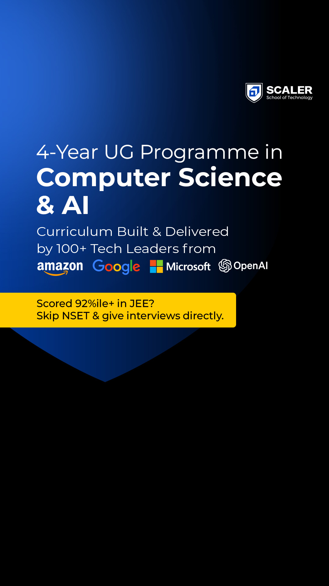 Scaler School of Technology Facebook ad