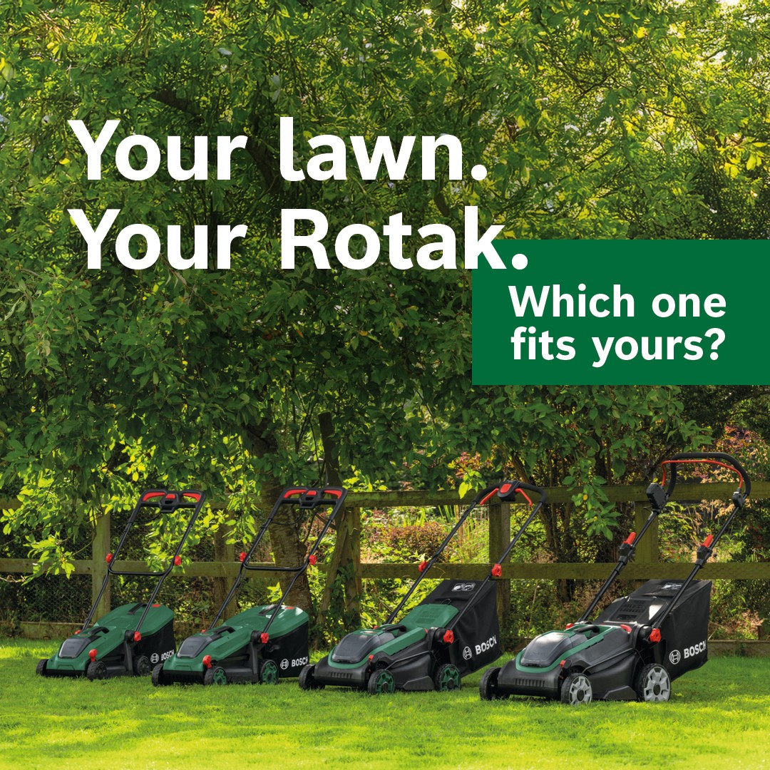 Bosch DIY and Garden Facebook ad: The first cut of spring deserves the best.