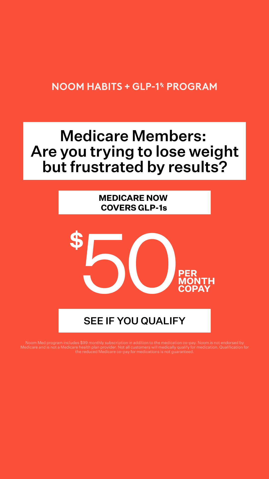 Noom Facebook ad: Medicare Now Covers Your GLP-1