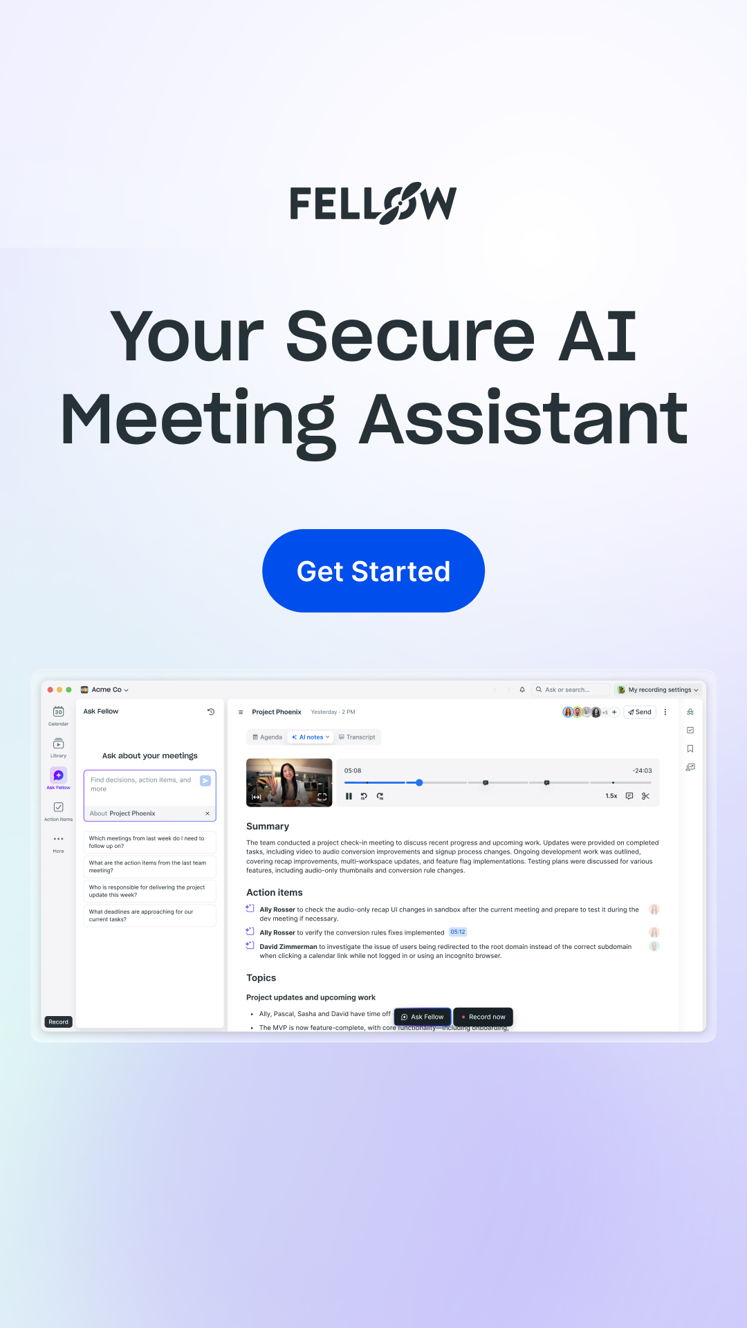 Fellow - AI Meeting Assistant Facebook ad