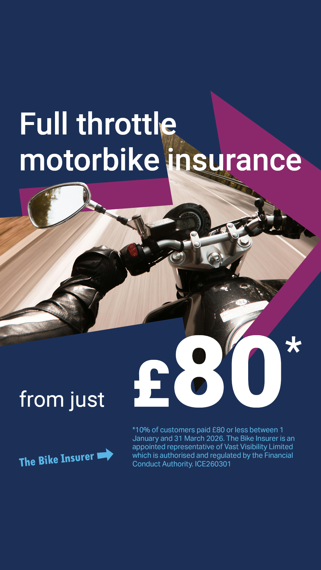The Bike Insurer Facebook ad from Apr 23, 2026