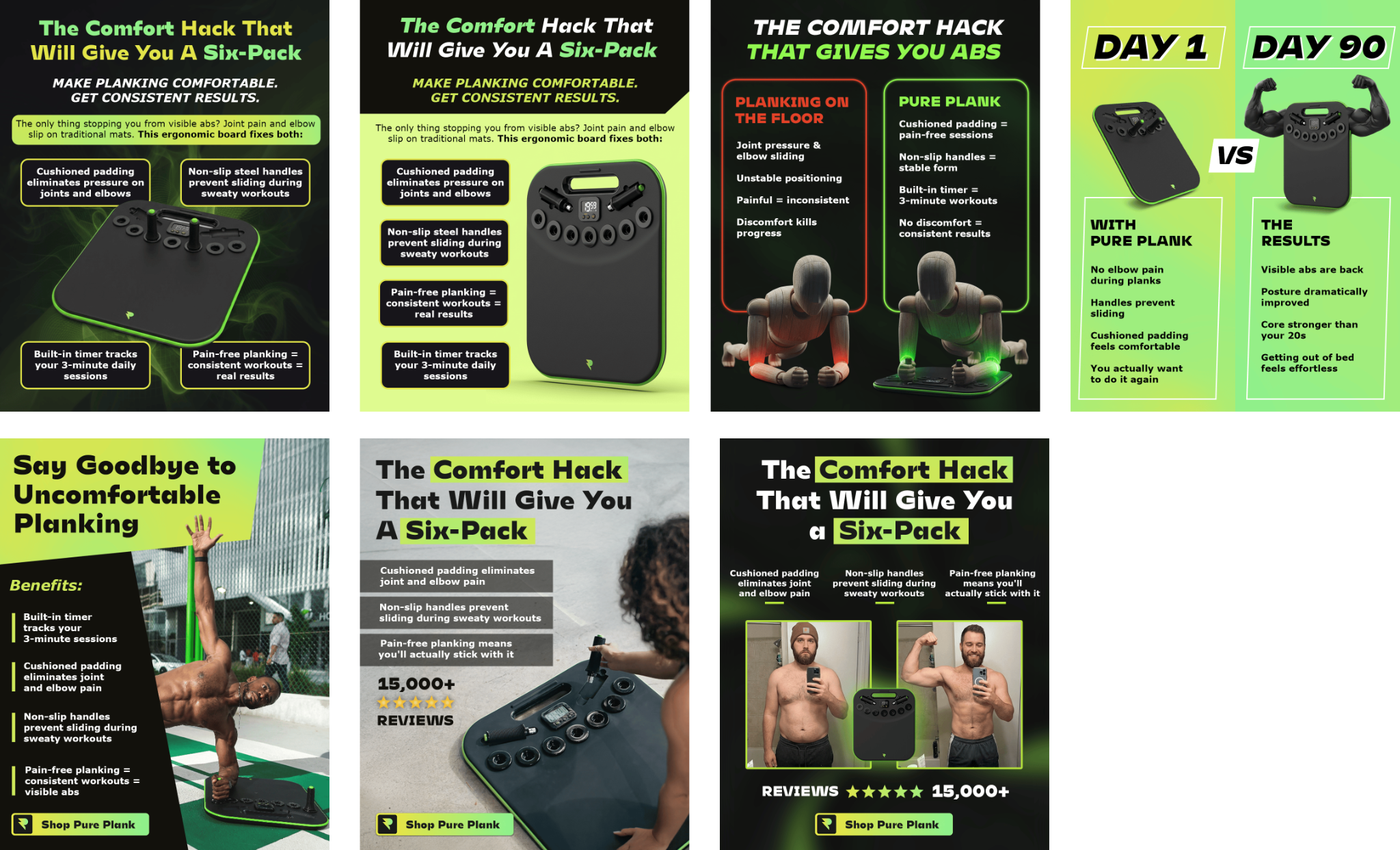 Pure Plank Facebook ad: Strengthen Your Core