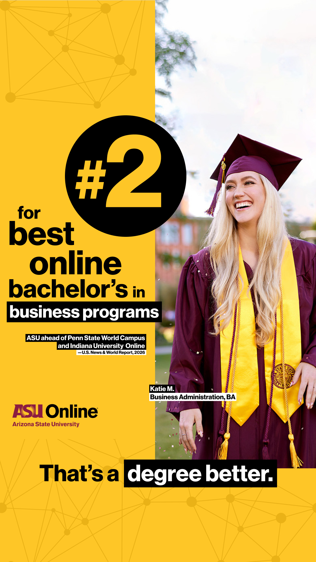ASU Online Facebook ad