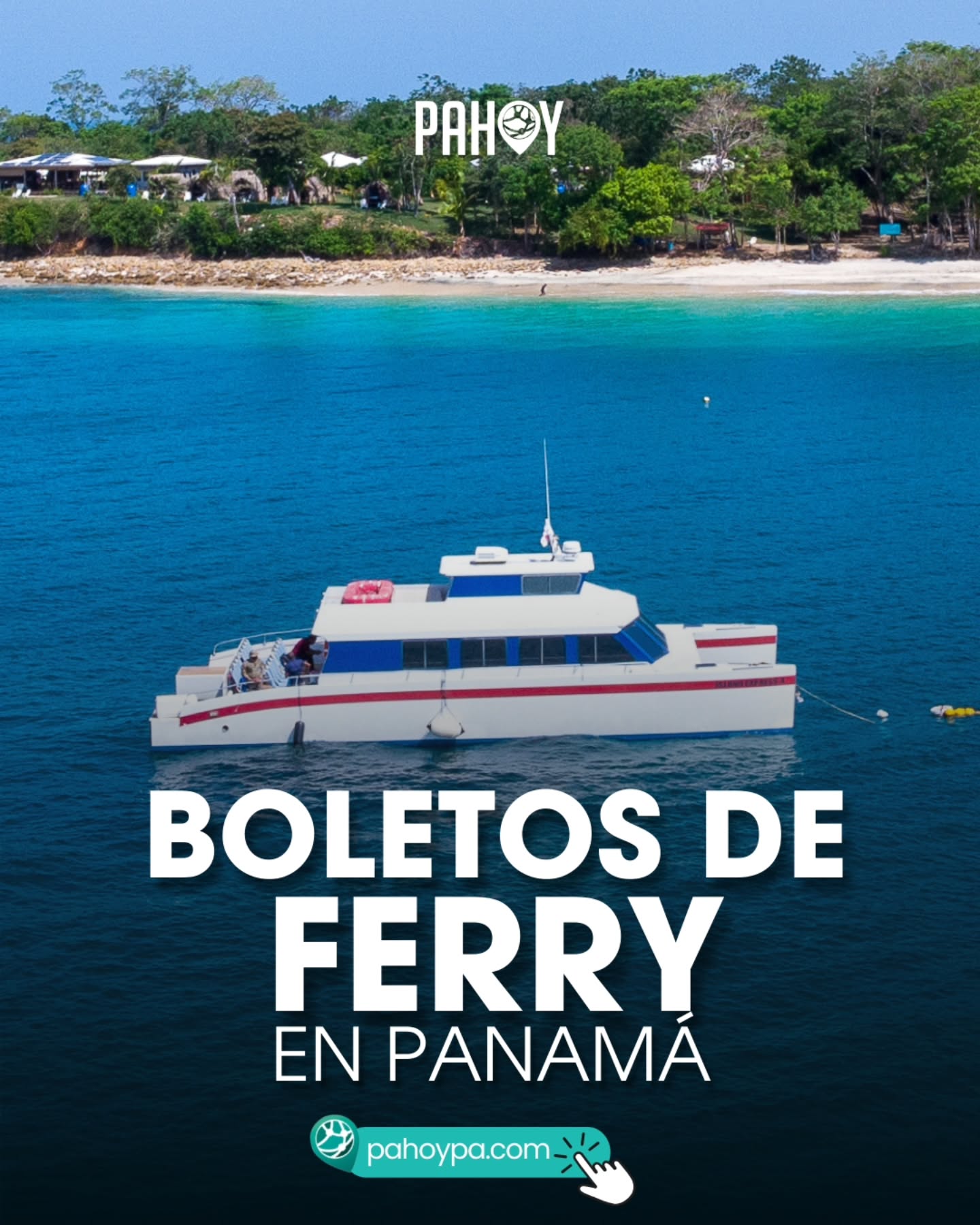 QuehayPahoy Panama Facebook ad: Escápate al paraíso… saliendo desde la Ciudad de…