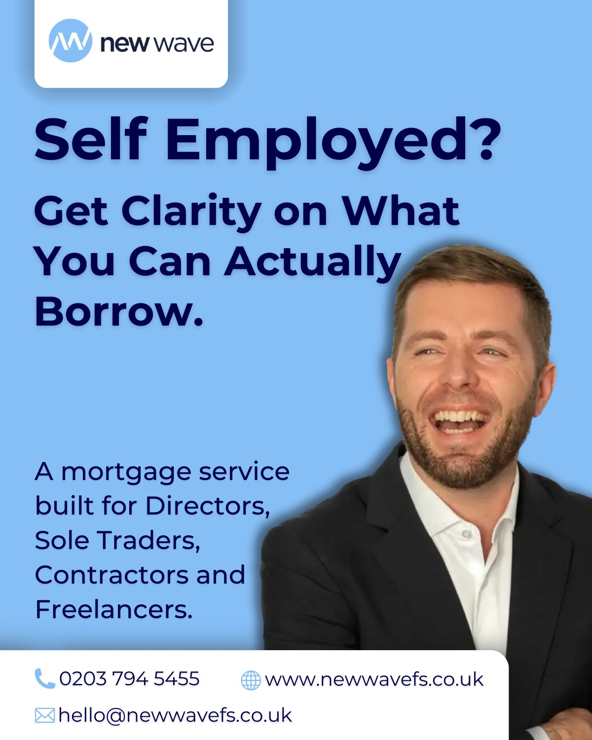 New Wave Financial Services Facebook ad from Feb 24, 2026