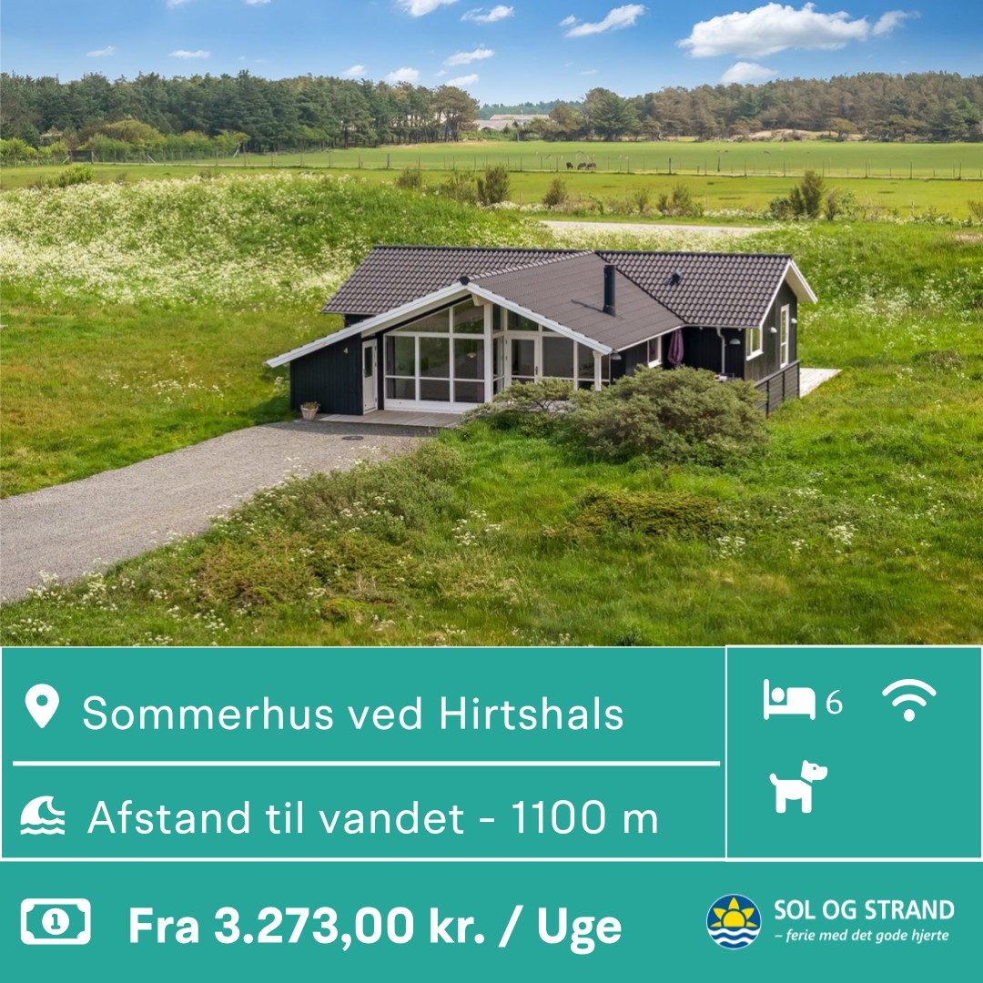 Sol og Strand Feriehusudlejning Facebook ad: 𝐒𝐤𝐲𝐧𝐝 𝐝𝐢𝐠, 𝐏𝐚̊𝐬𝐤𝐞𝐟𝐞𝐫𝐢𝐞𝐧 𝐧𝐚̊𝐫𝐦𝐞𝐫…
