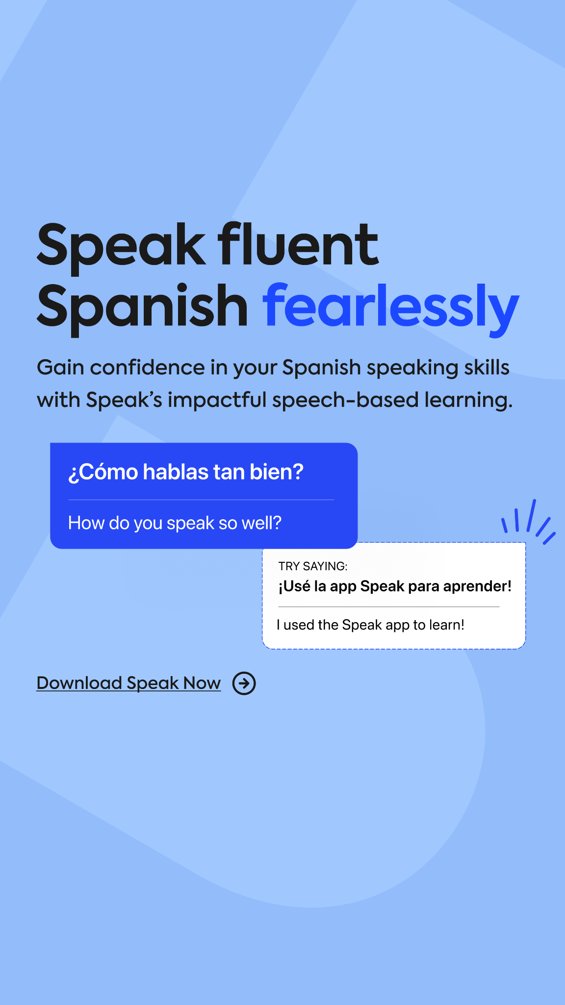Speak Facebook ad