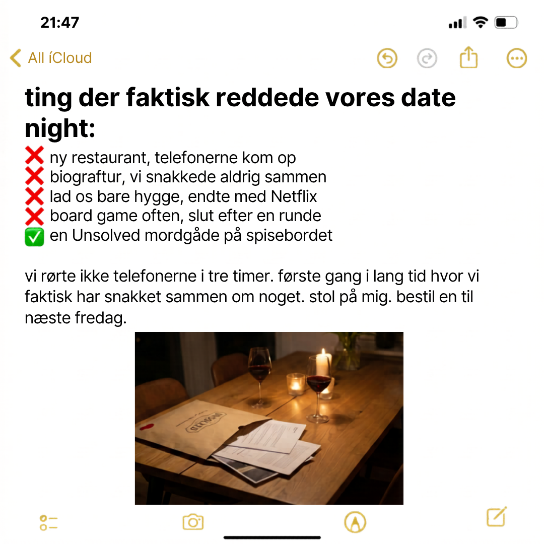 ARKIV by Unsolved - Mordgåder at løse derhjemme Facebook ad