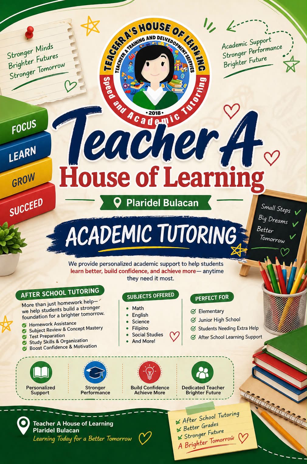 Teacher A’s House of Learning - Plaridel Bulacan Branch Facebook ad