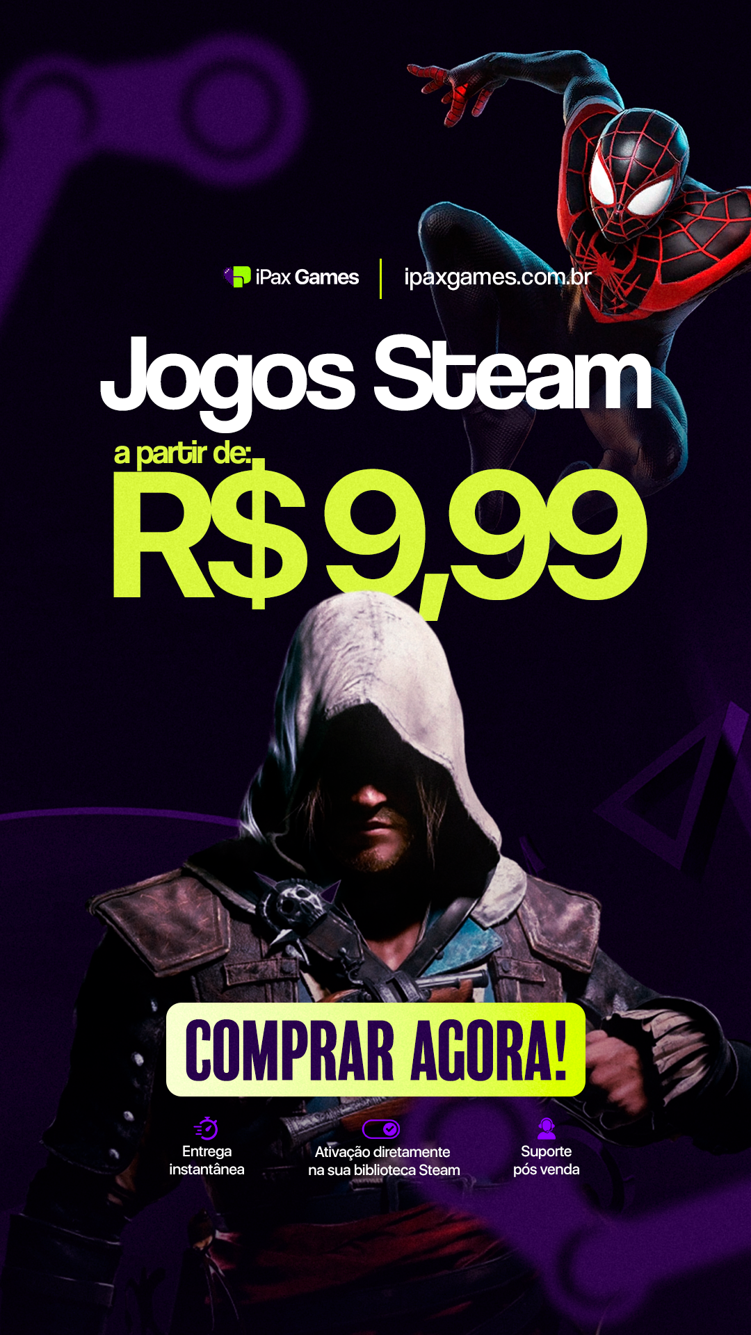 IPax Games Facebook ad: Jogos STEAM - A partir de R$ 9,99