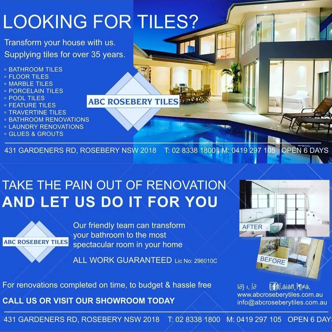 ABC Rosebery TILES Facebook ad