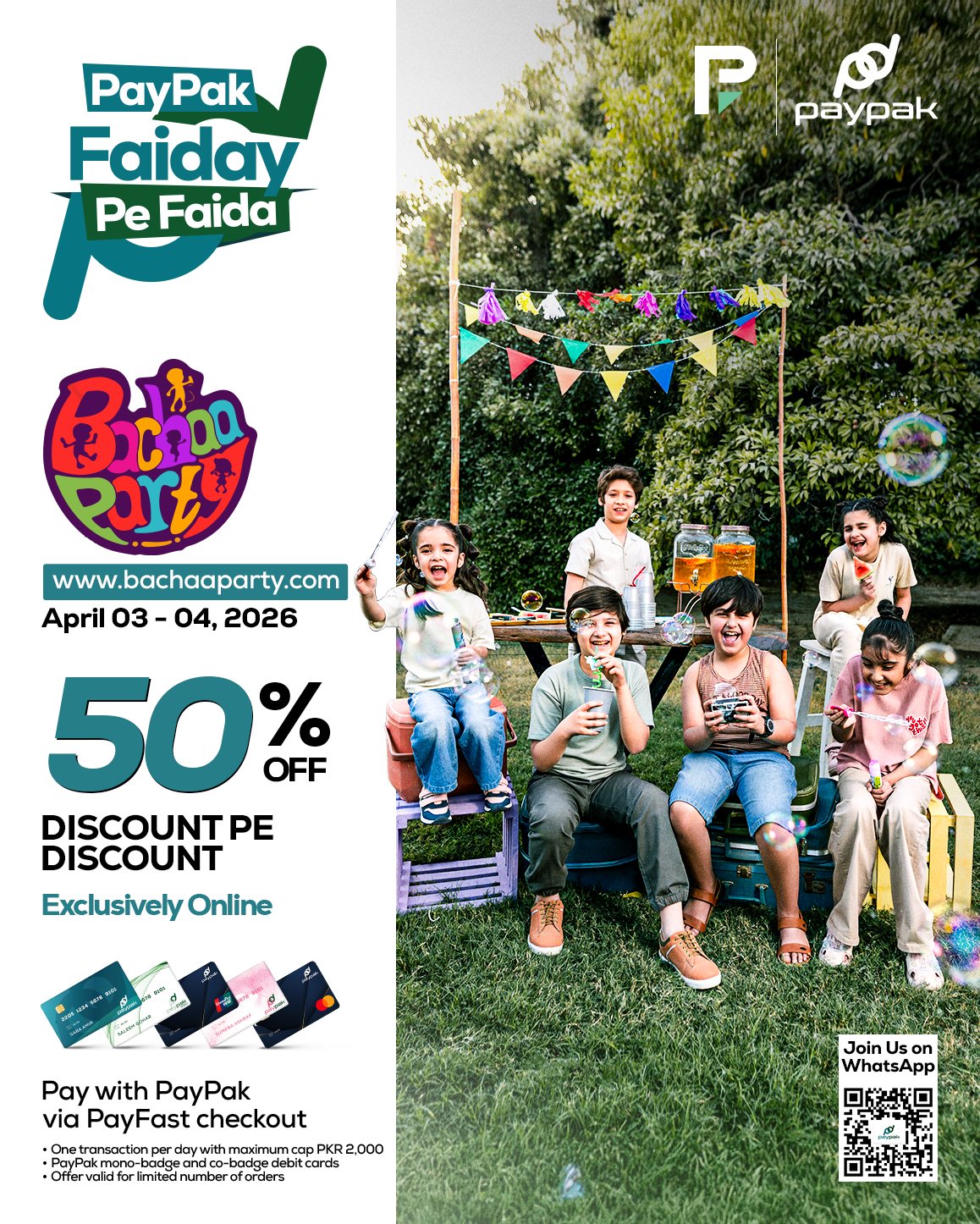 PayPak Facebook ad: BIG SAVINGS FOR LITTLE ONES!