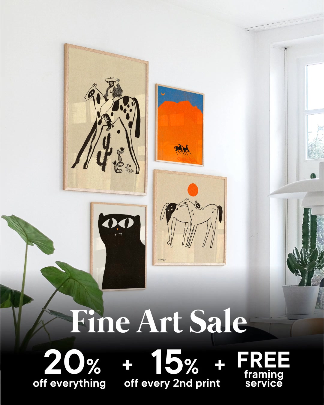 PSTR studio Facebook ad: Art that feels like you.