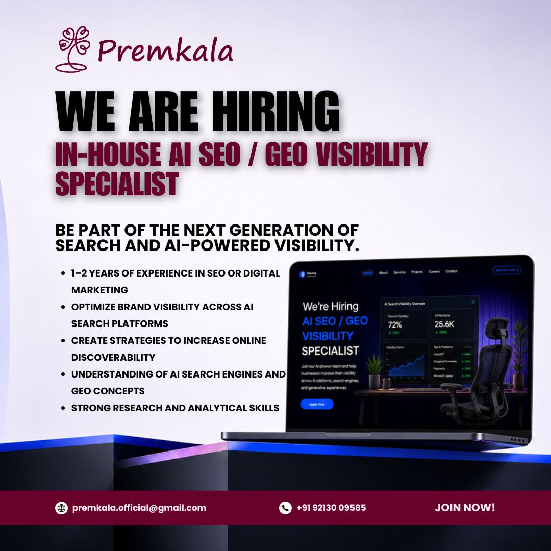 Premkala - Women's Clothing Store Facebook ad: We're Hiring an AI SEO Specialist