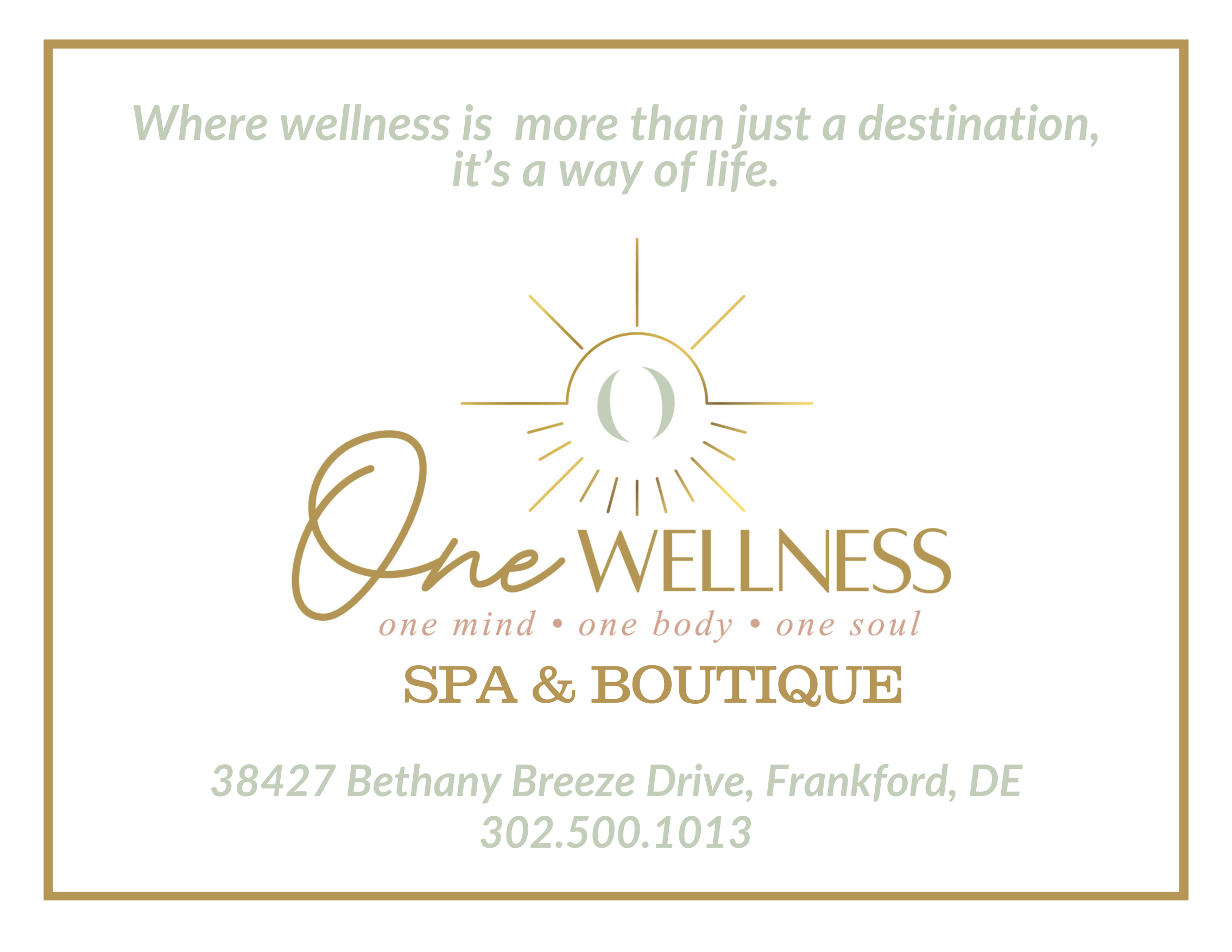 One Wellness Facebook ad: Bethany Beach Wellness Spa - One Wellness Spa & Boutique