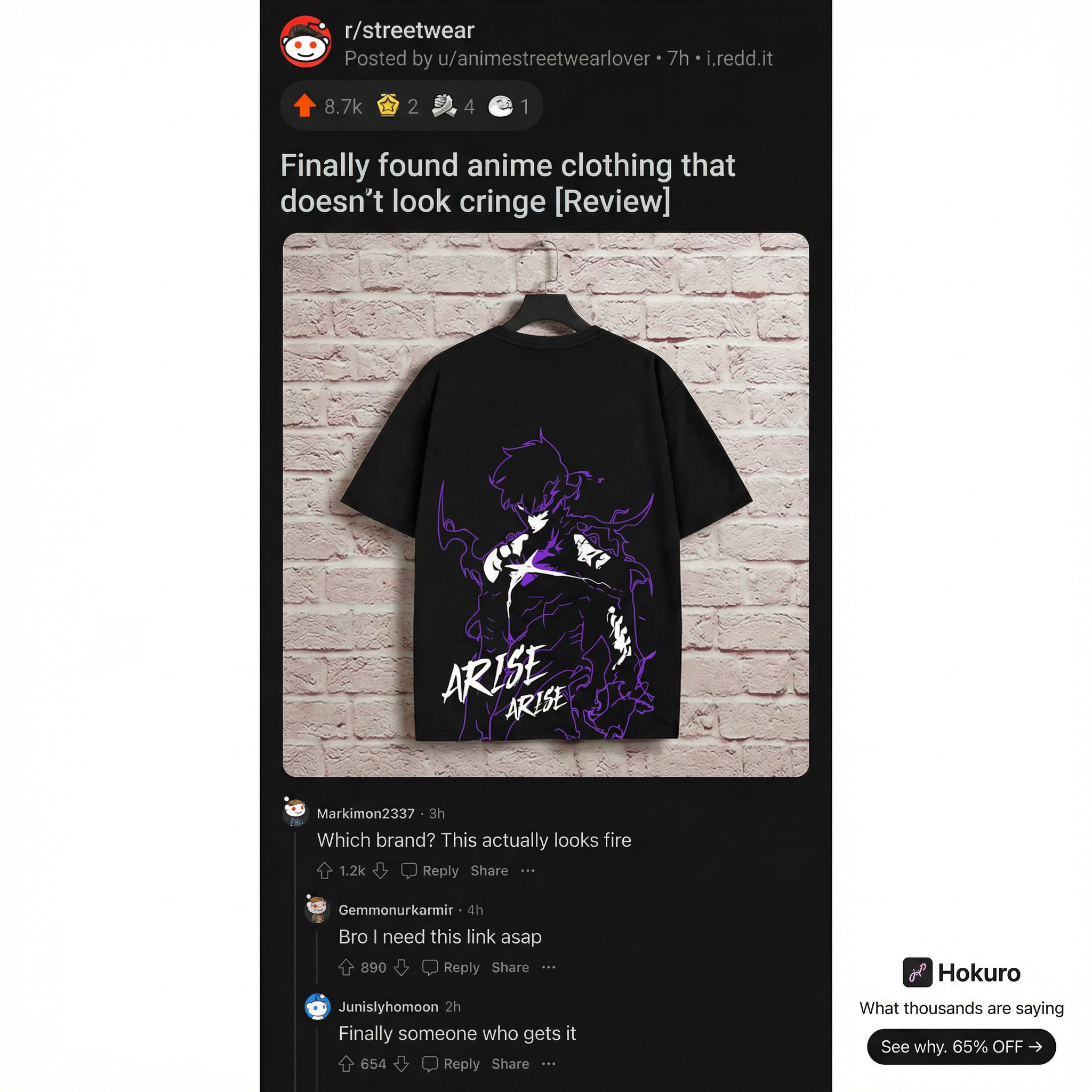 Hokuro Facebook ad