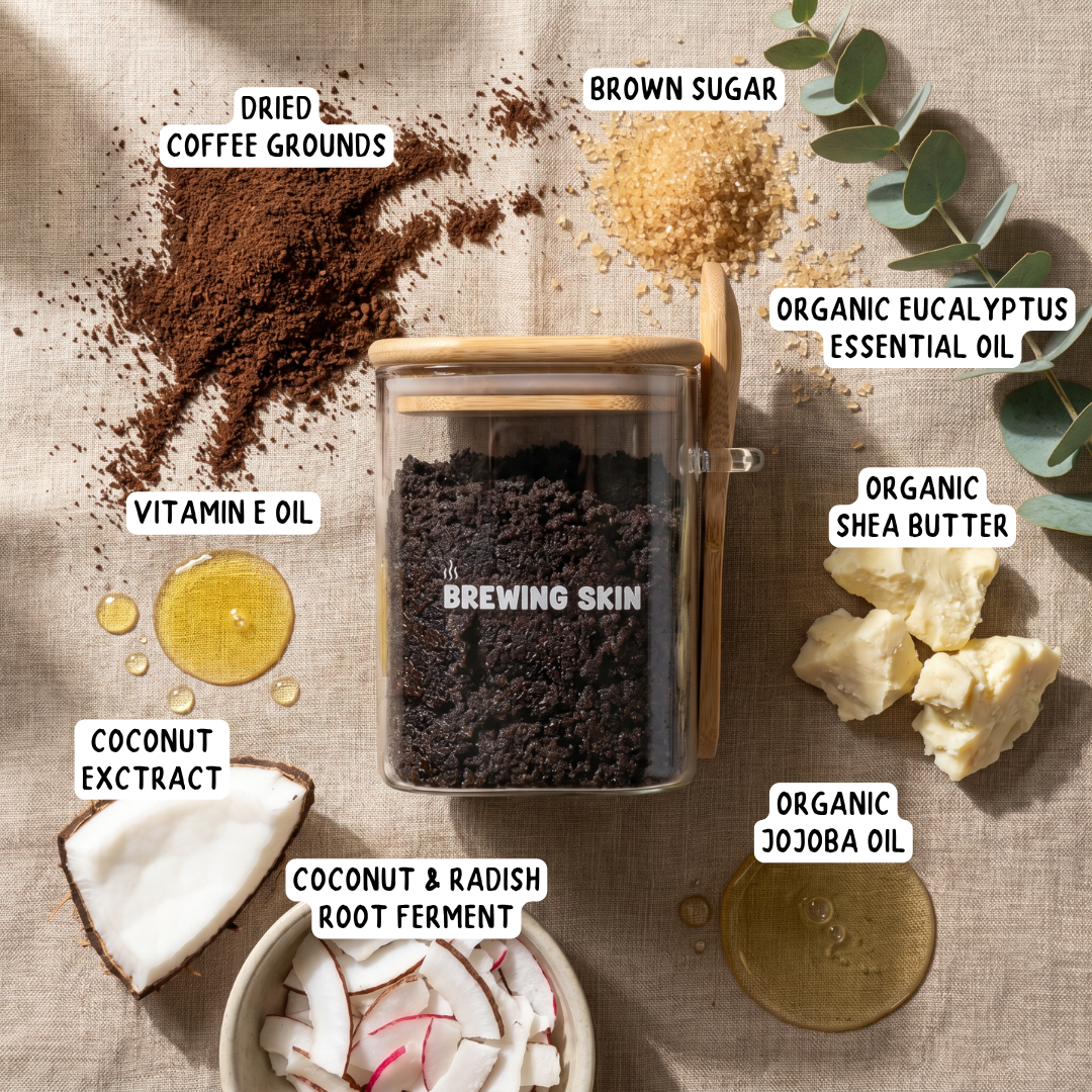 Brewing Skin Facebook ad: Simple Ingredients. Simple Routine.