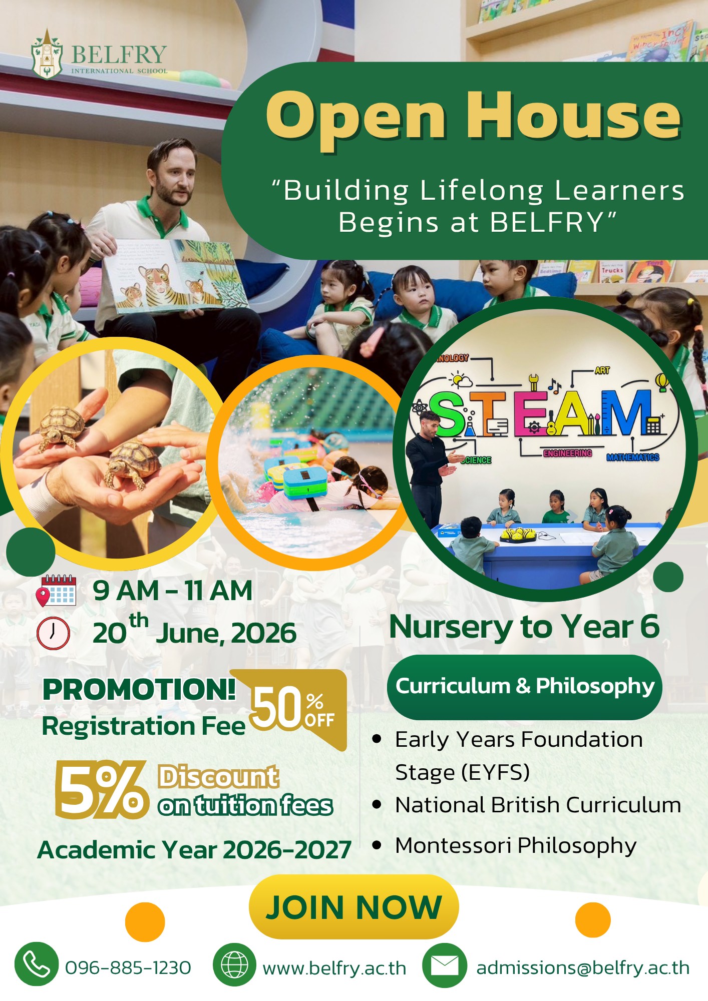 Belfry International School Facebook ad: Open House at Belfry International School