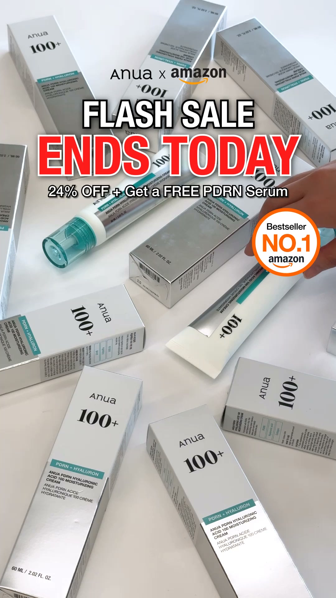 ANUA_Global Facebook ad: [ Amazon #1] PDRN Hyaluronic Acid 100 Moisturizing Cream