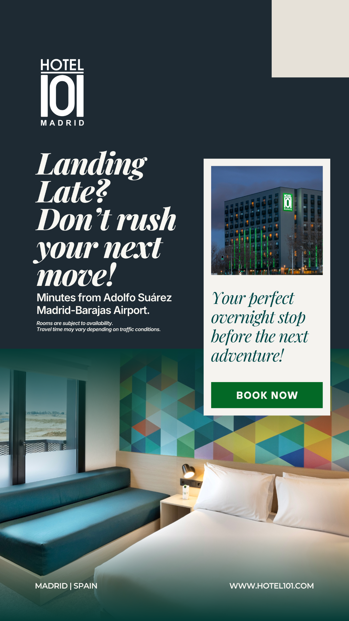 Hotel101-Madrid Facebook ad from Mar 26, 2026