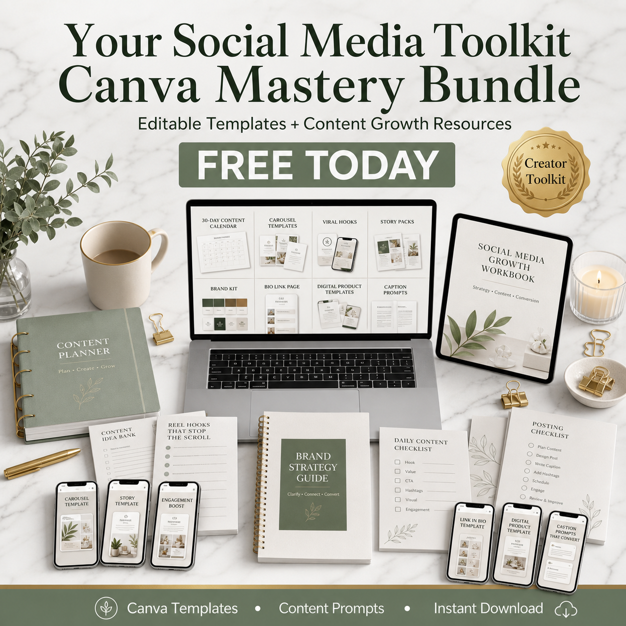 Luna Creates Facebook ad: Social Media Managers: 7,500+ Templates, Free This Week