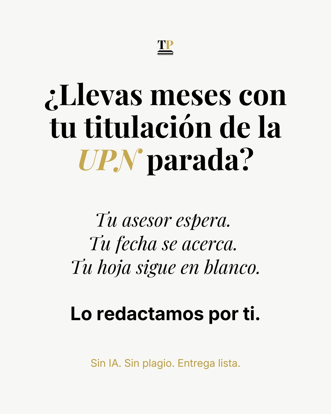 Tesis Prime Facebook ad: Ya diste todo en el aula. Tu tesis es nuestro trabajo.
