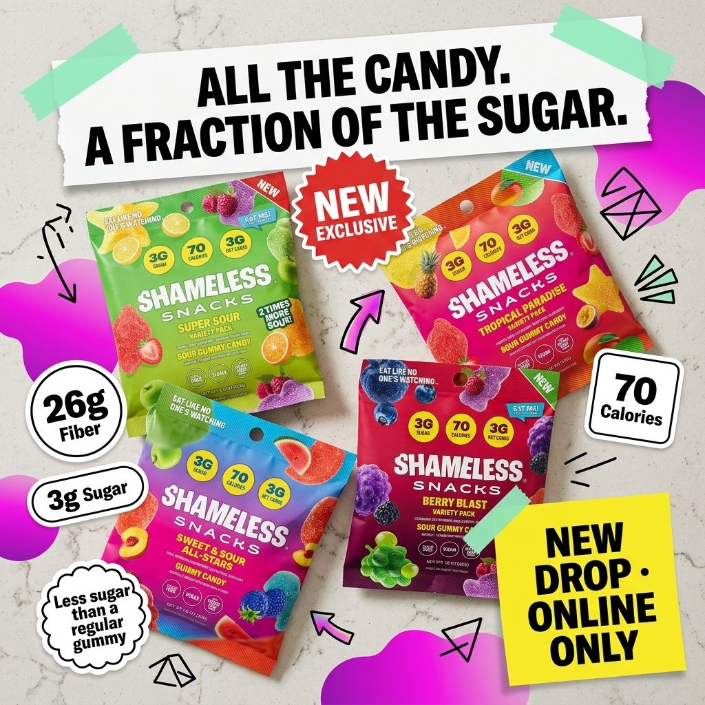Shameless Snacks Facebook ad