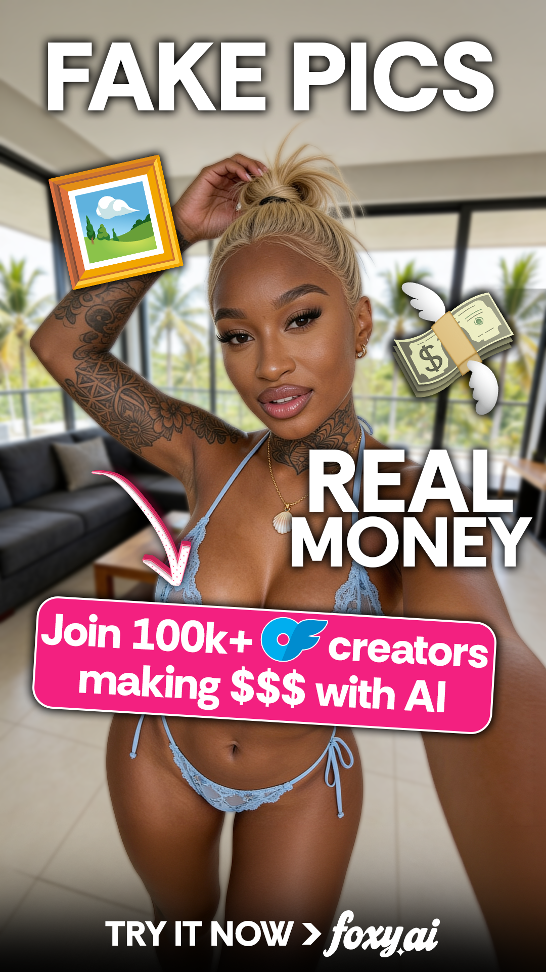 Foxy AI: Video & Photo Generator Facebook ad from Feb 25, 2026