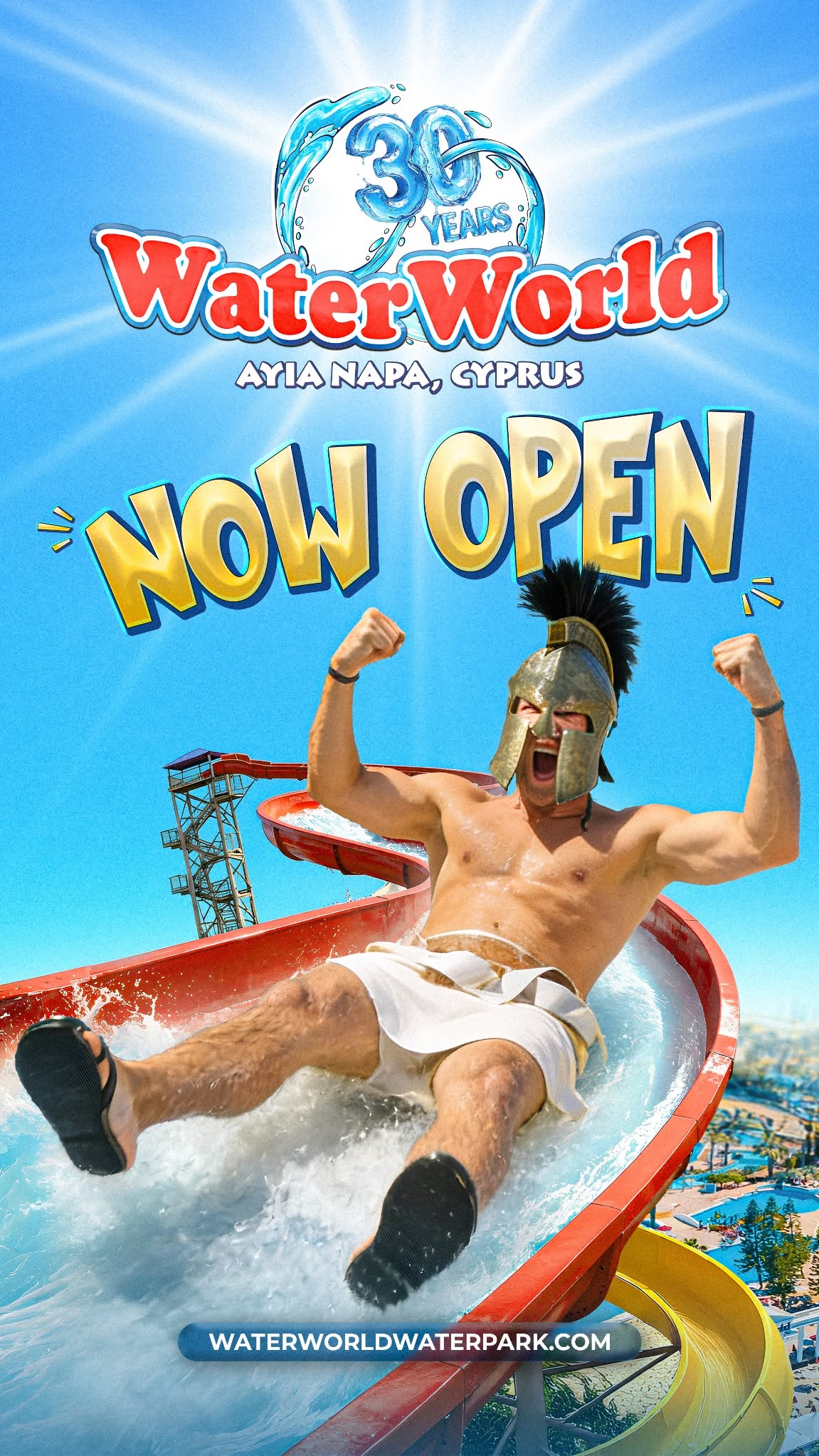 WaterWorld Themed WaterPark Facebook ad: Ticket Sale