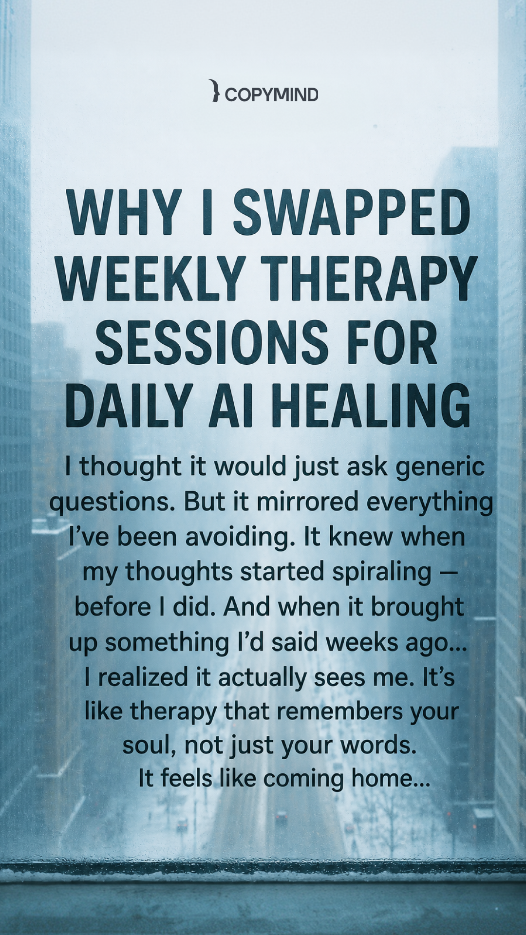 Copymind: AI twin for therapy Facebook ad