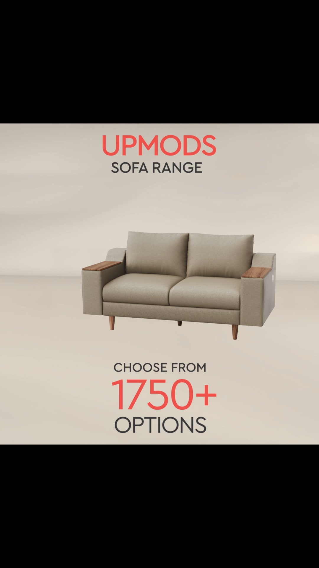 Interio by Godrej Facebook ad: Upmods. Your Sofa, Your Way!