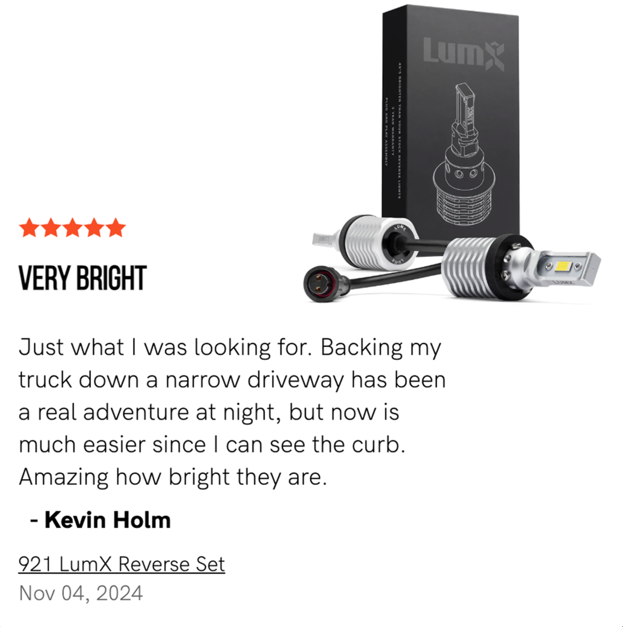 Diesel LEDs Facebook ad: Stock backup lights just don’t cut it. The LumX Back-Up…