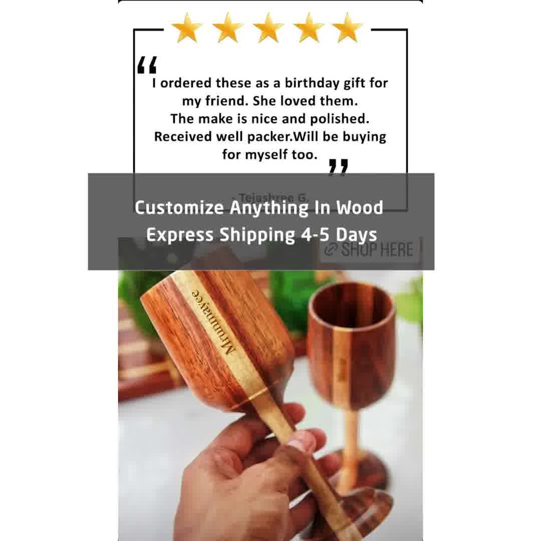 Woodgeek Store India Facebook ad: Customised Wooden Gifts