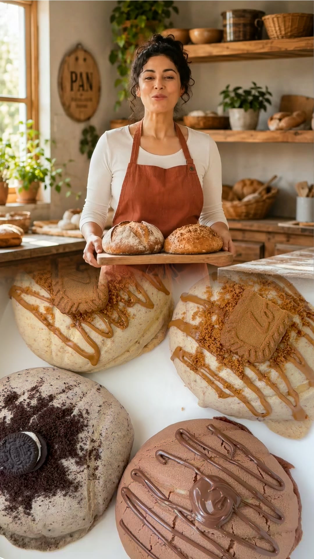 Mari Tanaka Facebook ad: Panes y postres saludables