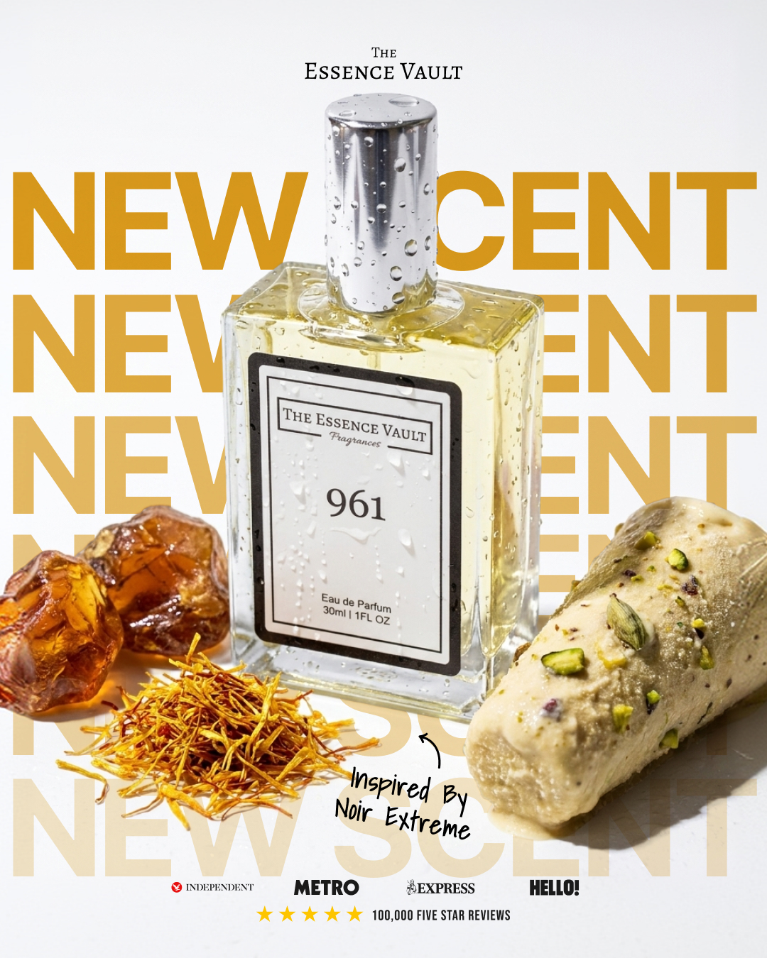 The Essence Vault Facebook ad: 961 Is Live. Try It From £4.99