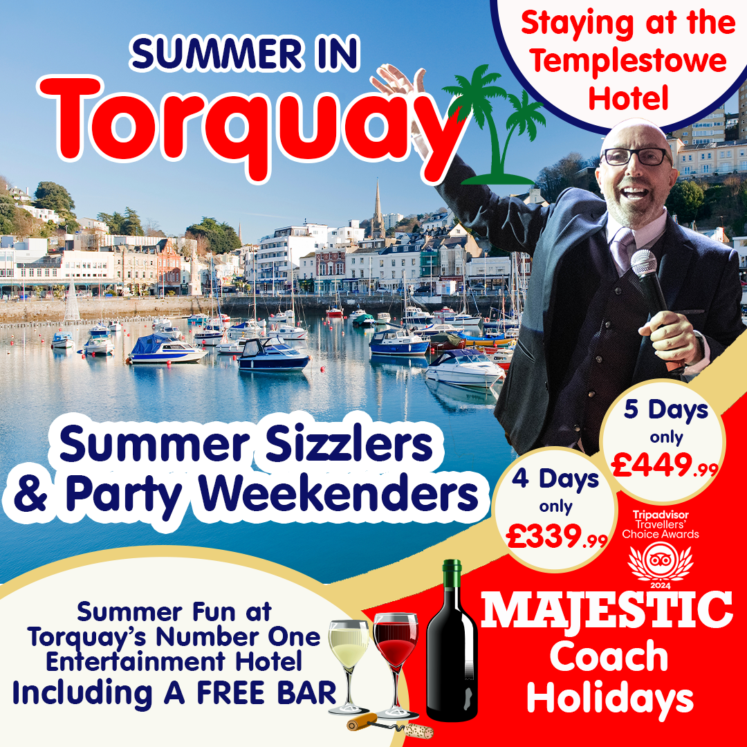 Majestic Tours Facebook ad: Book Your Summer Sizzler