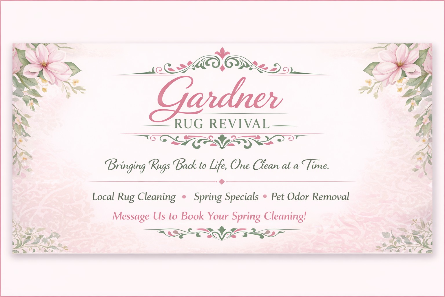 Gardners Rug Revival Facebook ad